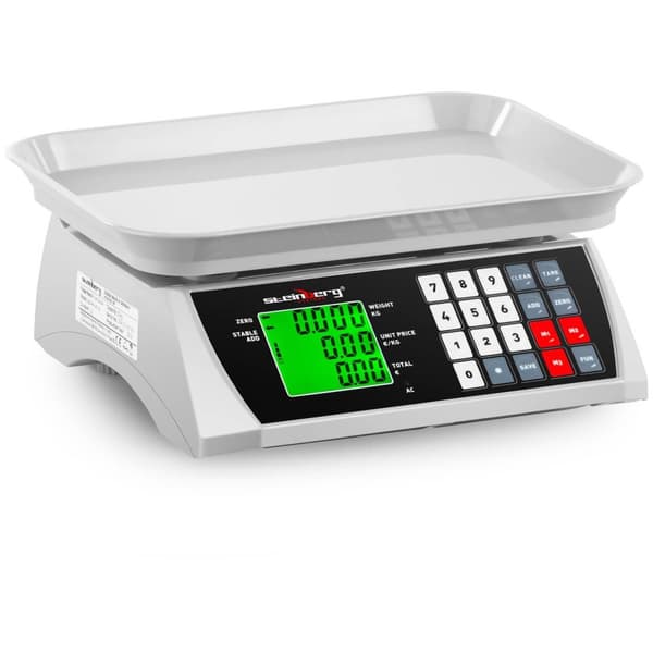 Steinberg Systems Butiksvåg - 30 kg / 1 g - 28,8 x 21,8 cm - LCD