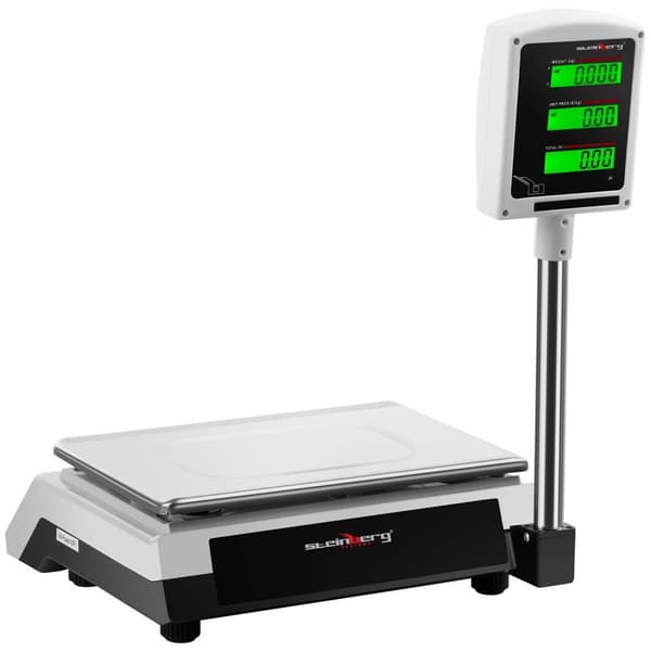Steinberg Systems Butiksvåg - 30 kg / 1 g - 34 x 23 cm - 2 LCD