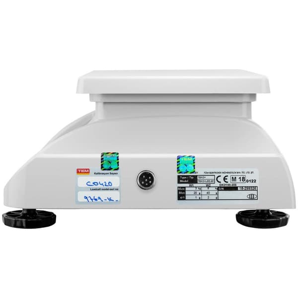 TEM Butiksvåg - Kalibrerad - 3 kg/1 g - 6 kg/2 g - LED