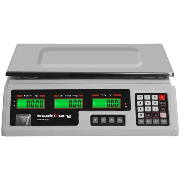 Steinberg Systems Butiksvåg - 40 kg / 2 g - 33,9 x 23,3 x 0,6 cm