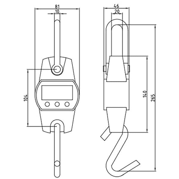 Steinberg Systems Kranvåg - 300 kg / 100 g - Svart