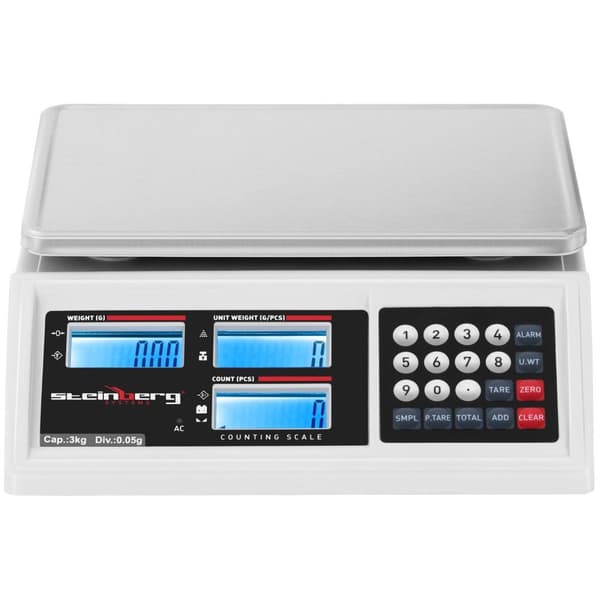 Steinberg Systems Räknevåg - 3 kg / 0,05 g - LCD