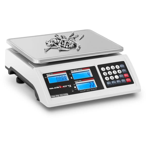 Steinberg Systems Räknevåg - 3 kg / 0,05 g - LCD