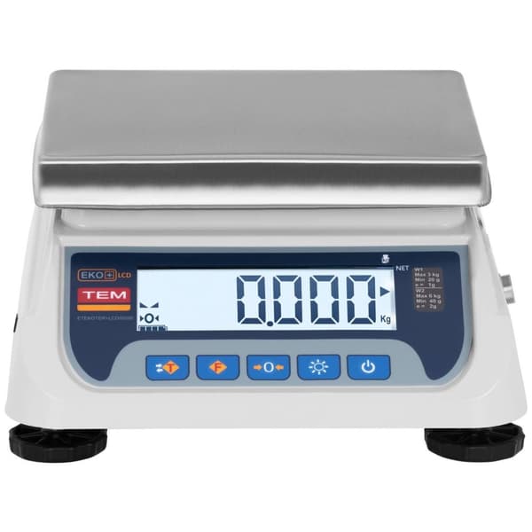 TEM Bordsvåg - Kalibrerad - 6 kg/2 g - LCD