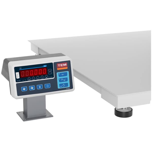 TEM Golvvåg - Kalibrerad - 600 kg/200 g - 100 x 120 cm - LED