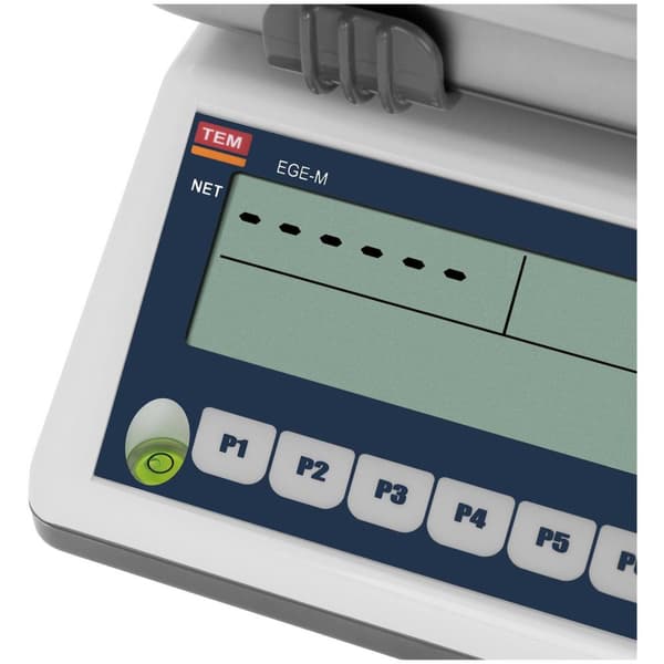 TEM Butiksvåg - Kalibrerad - 30 kg/10 g - Dubbelsidig LCD