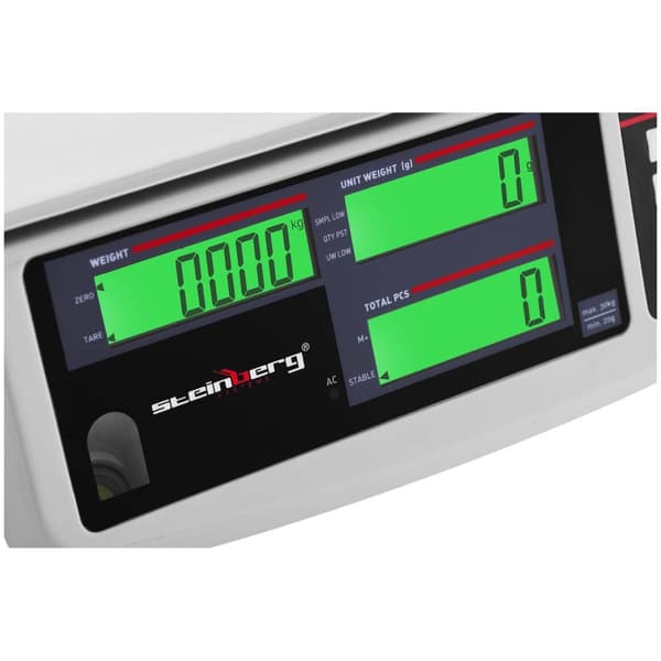 Steinberg Systems Räknevåg - 30 kg - 1 g - 30,5 x 22 cm