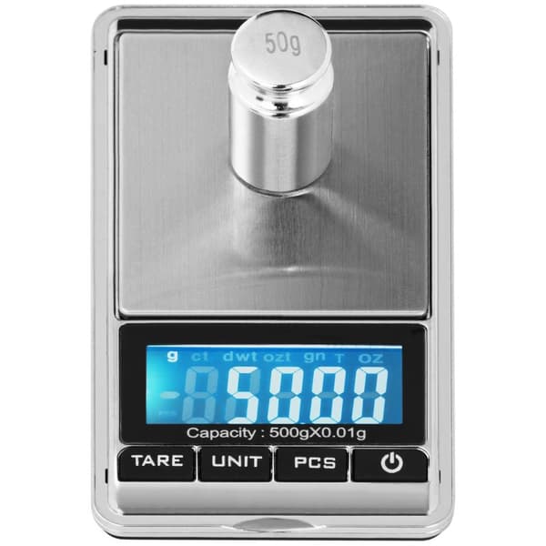 Steinberg Systems Fickvåg - Digital - 500 g - 0,05 g / 200 g - 62 x 54 mm - Konstläderetui
