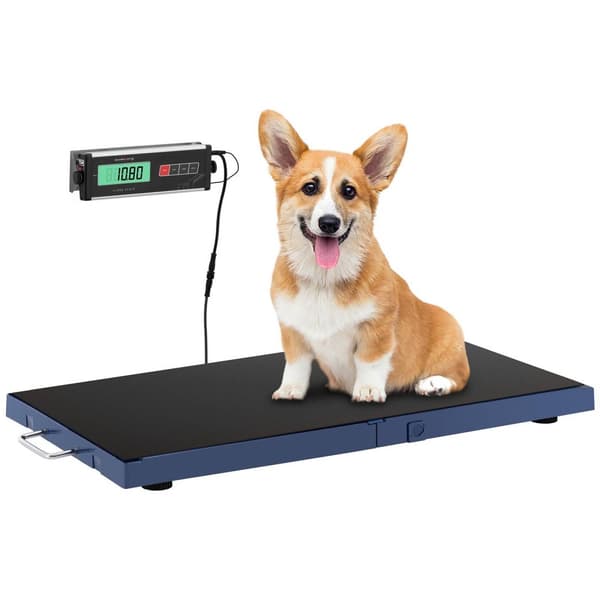 Steinberg Systems Veterinärvåg - 180 kg/50 g - Halkskyddsmatta - LCD