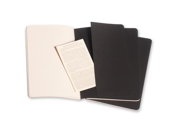 Moleskine Cahier, monokromatisk, svart, 64 ark, 70 g/m², kvadratisk papir, universal