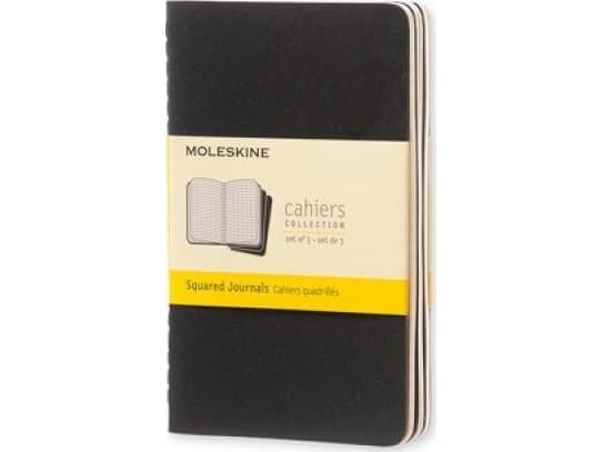 Moleskine Cahier, monokromatisk, svart, 64 ark, 70 g/m², kvadratisk papir, universal