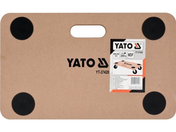 Yato YT-37420, Sort, Brun, Halvhard fiberplate (MDB), 4 hjul, Polypropylen (PP), 500 mm, 300 mm