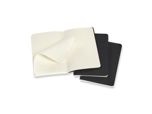 Moleskine 3 MOLESKINE Cahier Journals P (9x14cm) prikkete, 64 sider, svart