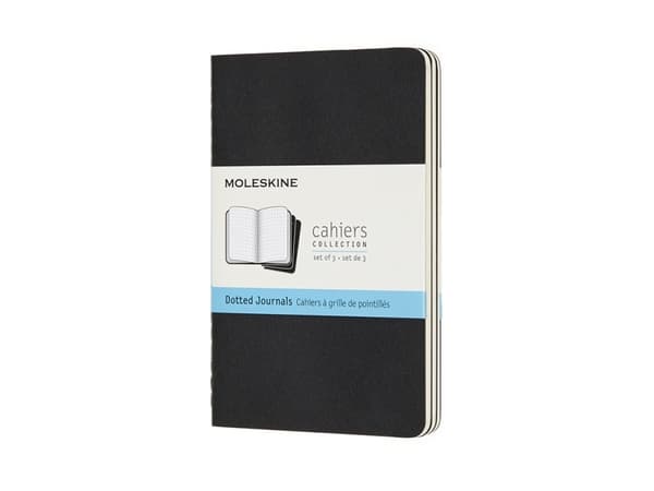 Moleskine 3 MOLESKINE Cahier Journals P (9x14cm) prikkete, 64 sider, svart