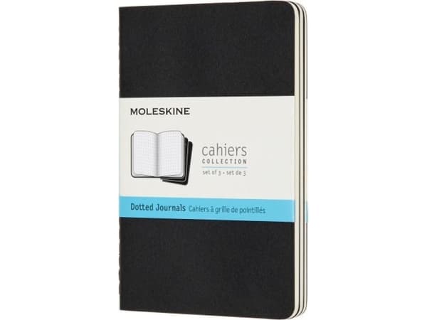 Moleskine 3 MOLESKINE Cahier Journals P (9x14cm) prikkete, 64 sider, svart