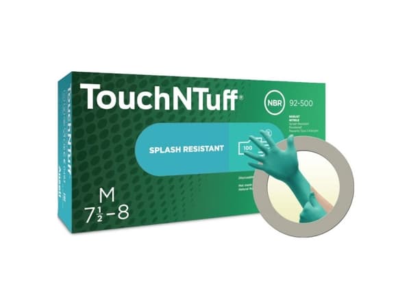Engangshandske Touch N Tuff Med Pudder 92-500 str 8,5-9 (L)