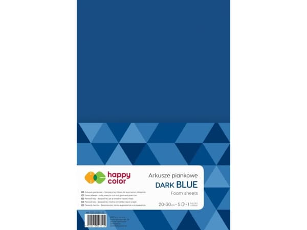 Happy Color Pianka Happy Color jednokolorowa 20x30 cm 5 ark Ciemnoniebieska