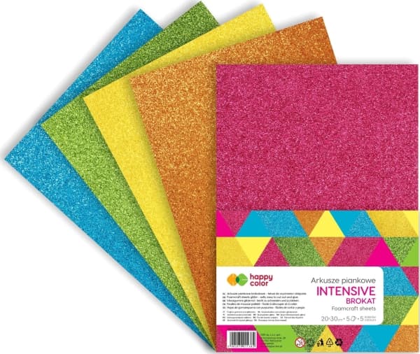 Happy Color Pianka brokatowa Happy Color INTENSIVE 20x30 cm 5 ark