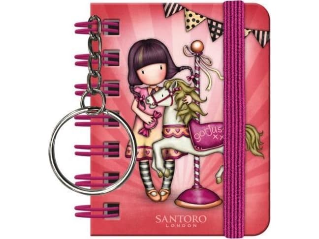 Small Gorjuss Fairground Notebook with Keyring
