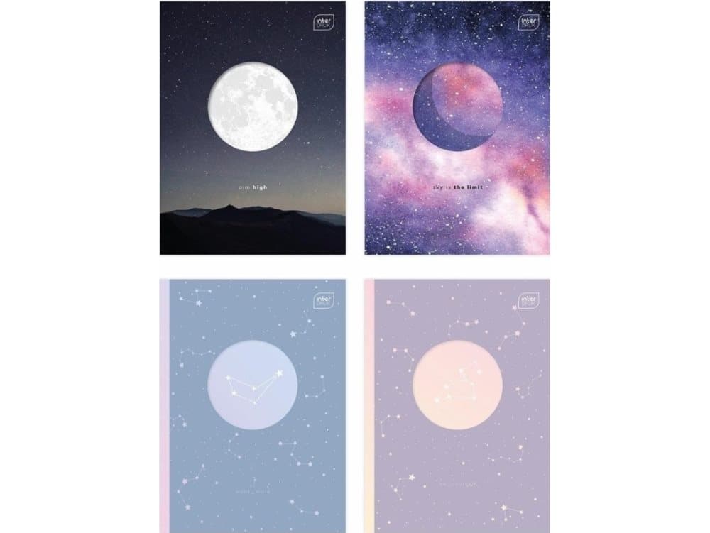 Notebook A5/60K, checkered Shape Galaxy (10 pcs.)