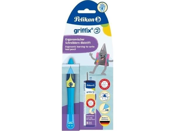 Pelikan griffix, Blå, Plast, Mørkegrå, HB, 1 stykker, Tyskland