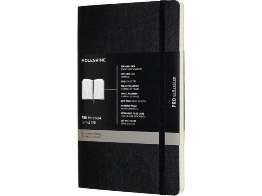 Moleskine Notebook MOLESKINE PROFESSIONAL L (13x21 cm), soft cover, 192 pages, black