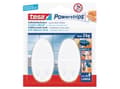 Miniatyrbild 1 av 3: Powerstrips Tesa oval bildkrok, vit, förpackning med 2 remsor