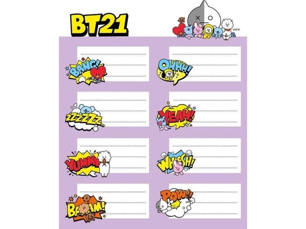Line Friends BT21 - 16 tarraa muistikirjoihin/kirjoihin