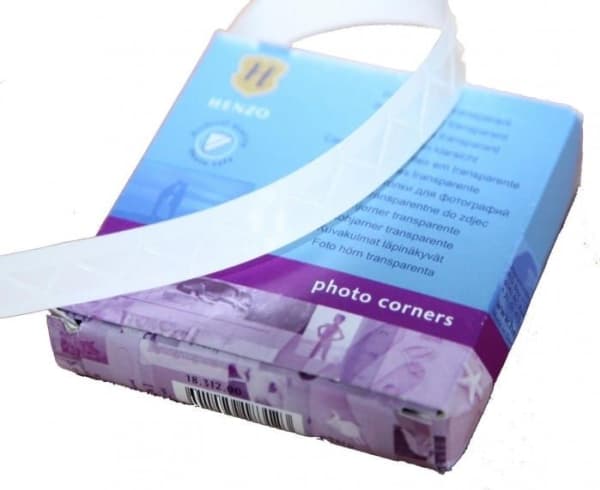 Henzo Photo corners white 1000x24, Hvit, 2,4 cm, 1000 stykker