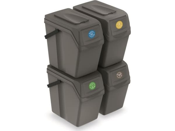 PROSPERPLAST JÄTTEIDEN SEGROINTIASTIAT HARMAA 4x25L SORTIBOX SORTIBOX