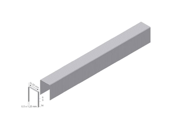 Häftklamrar, stift 5000 st Prebena PF09CNK Mått (L x B) 9 mm x 10,55 mm
