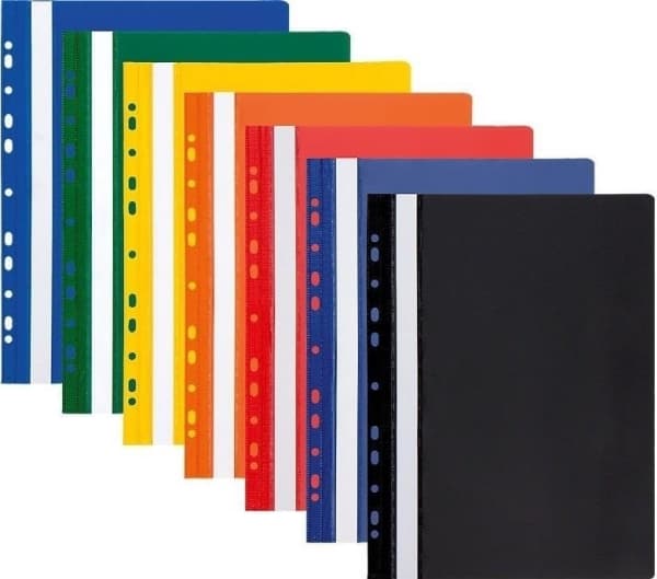 Panta Plast A4 PVC-mappe med europeisk perforering svart (10 stk)