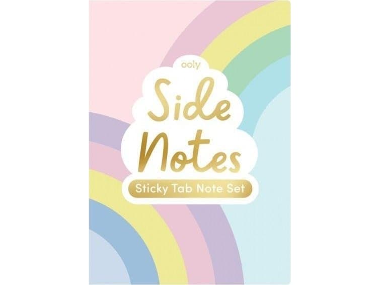 Notebook with sticky notes. Pastel Rainbow