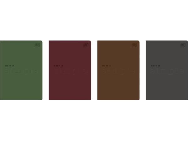 Notebook A5/80K, checkered, cardboard, embossed Simple (10pcs)