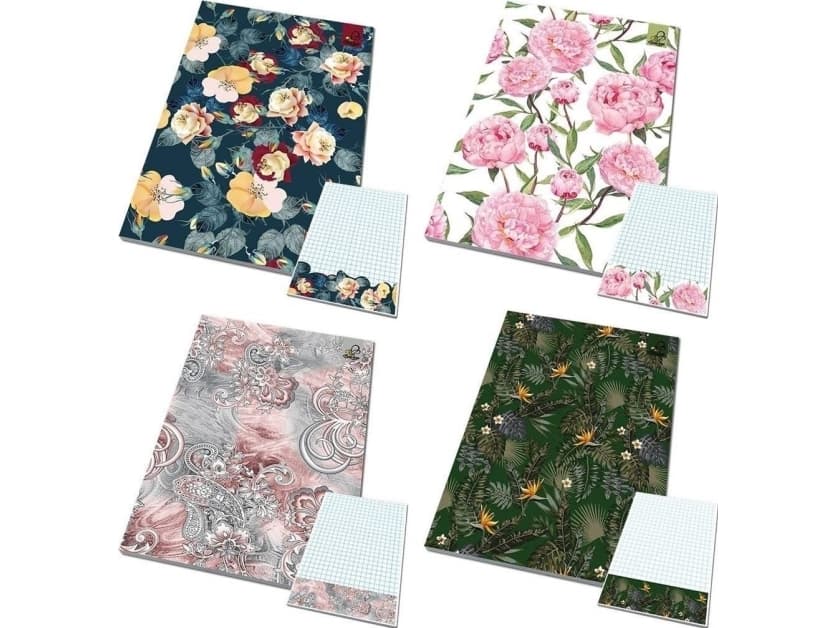Notebook A6 overprint Flowers and paisley (10 pcs)