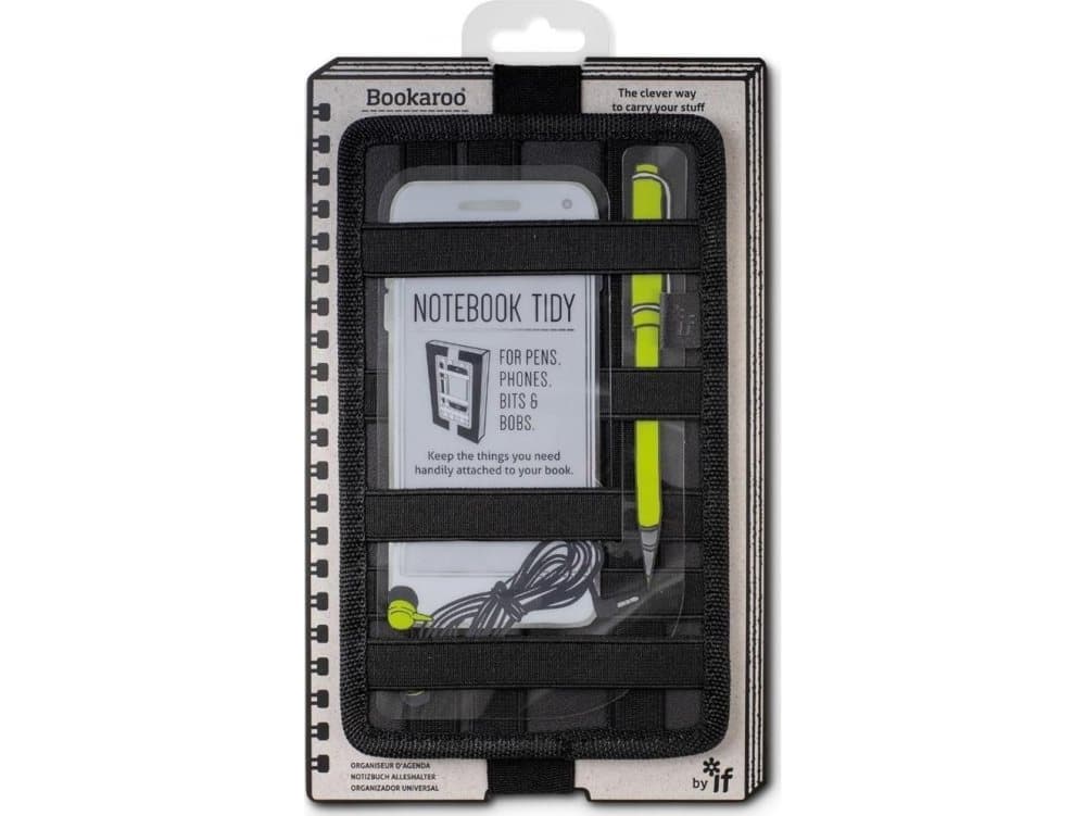 Bookaroo Notebook tidy - black notebook organizer