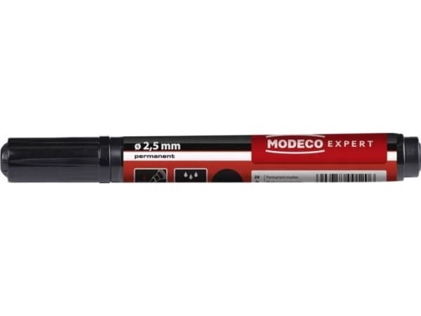EKSPERT PERMANENT MARKER SVART SIRKULÆR SPIS. 2,5 MM [EKSPERT] - 1 stk