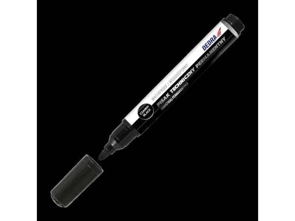 Dedra Teknisk permanent märkpenna svart, rund 1,5mm, 2st