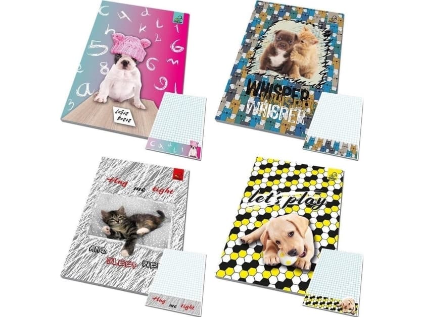Notebook A6 print Best Friends animals (10pcs)