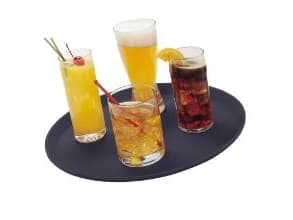 Tjenerbakke Cambro Ø40.5cm Glasfiber og antislip gummioverflade Sort,stk