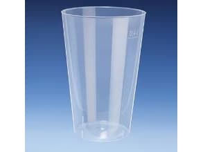 Plastbæger 40 cl Ø85 mm H128 mm flergangs PP semi transparent,10 ps x 50 stk/krt