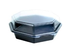 Multiboks Octaview 1-rum med Låg PS Sort/Klar OMPAK 2 ps x 90 stk/krt,2 x 90 Stk/krt