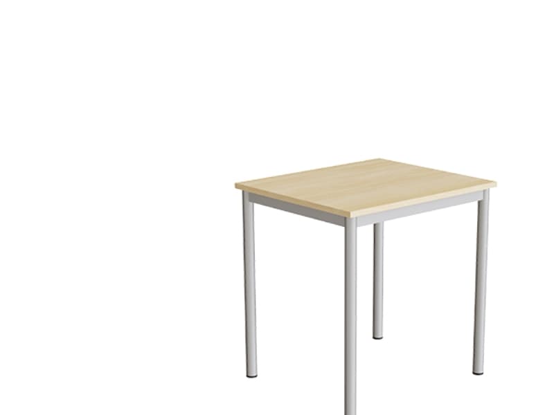 Bord Combi 200, 700x600 mm höjd 720 mm vit laminat på aluminiumgrå ram