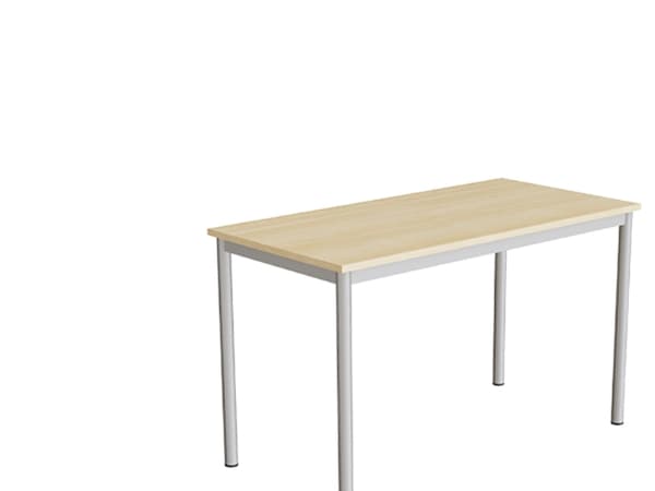 Bord Combi 200, 1200x600 mm Højde 900 mm Birk laminat på alugråt understel