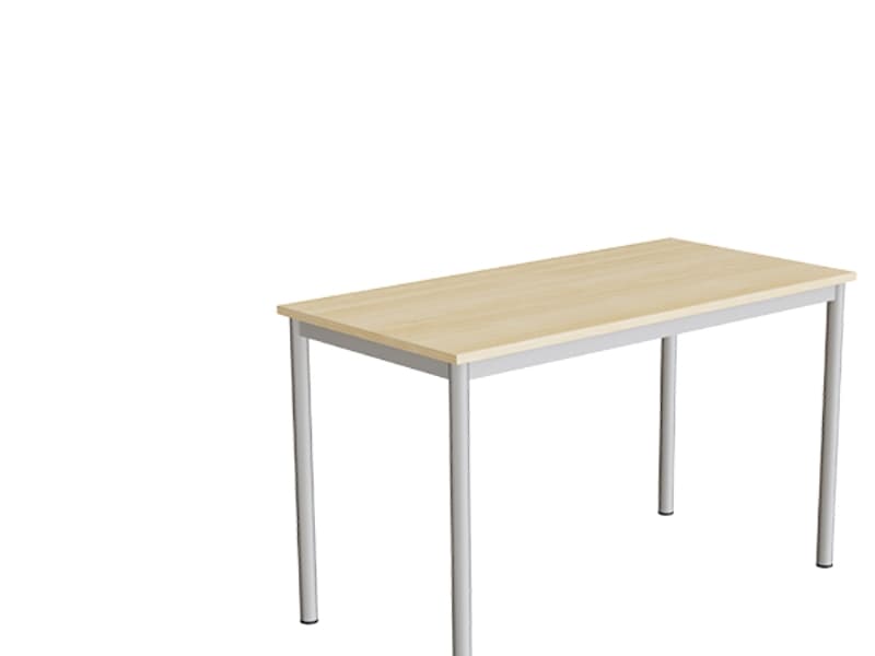 Bord Combi 200, 1200x600 mm Höjd 800 mm Björklaminat på vit ram