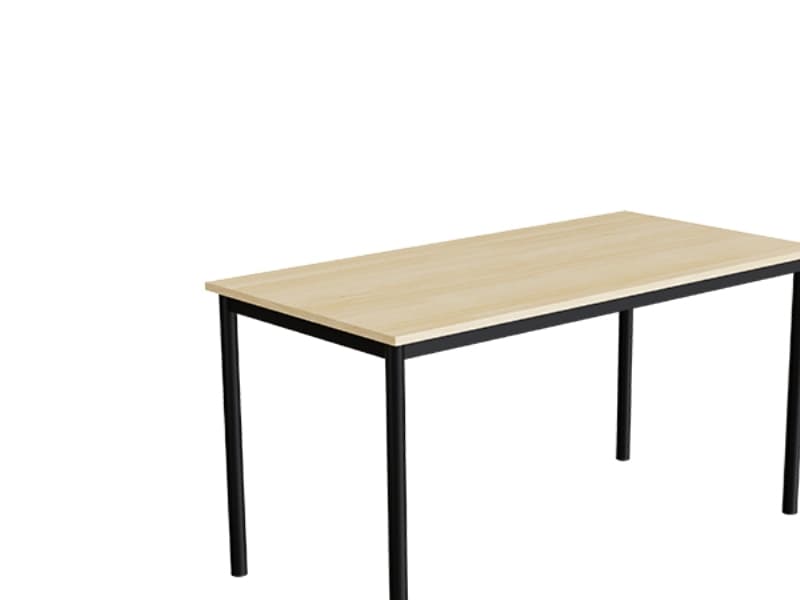 Bord Combi 200, 1400x700 mm Höjd 720 mm Beige linoleum på vit ram