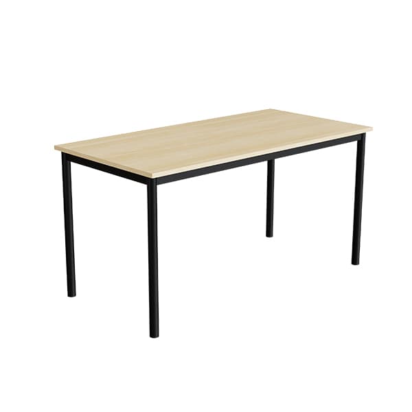 Bord Combi 200, 1400x700 mm Höjd 800 mm Mörkgrå linoleum på vit stomme