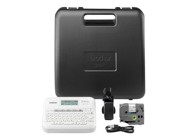Brother P-Touch PT-D410VP - Etikettmaker - S/H - termotransfer - 18 mm bredde - 180 dpi - inntil 20 mm/sek - USB - kutter - utskriftsforhåndsvisning,