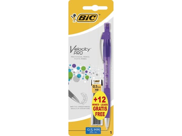 Bic OŁÓWEK Z GUMKĄ VELOCITY PRO BIC 0.5MM MMP BLISTER 1+12SZT