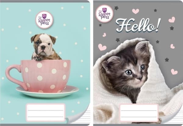 Notebook A5/32K, The Sweet Pets line (10 pcs)